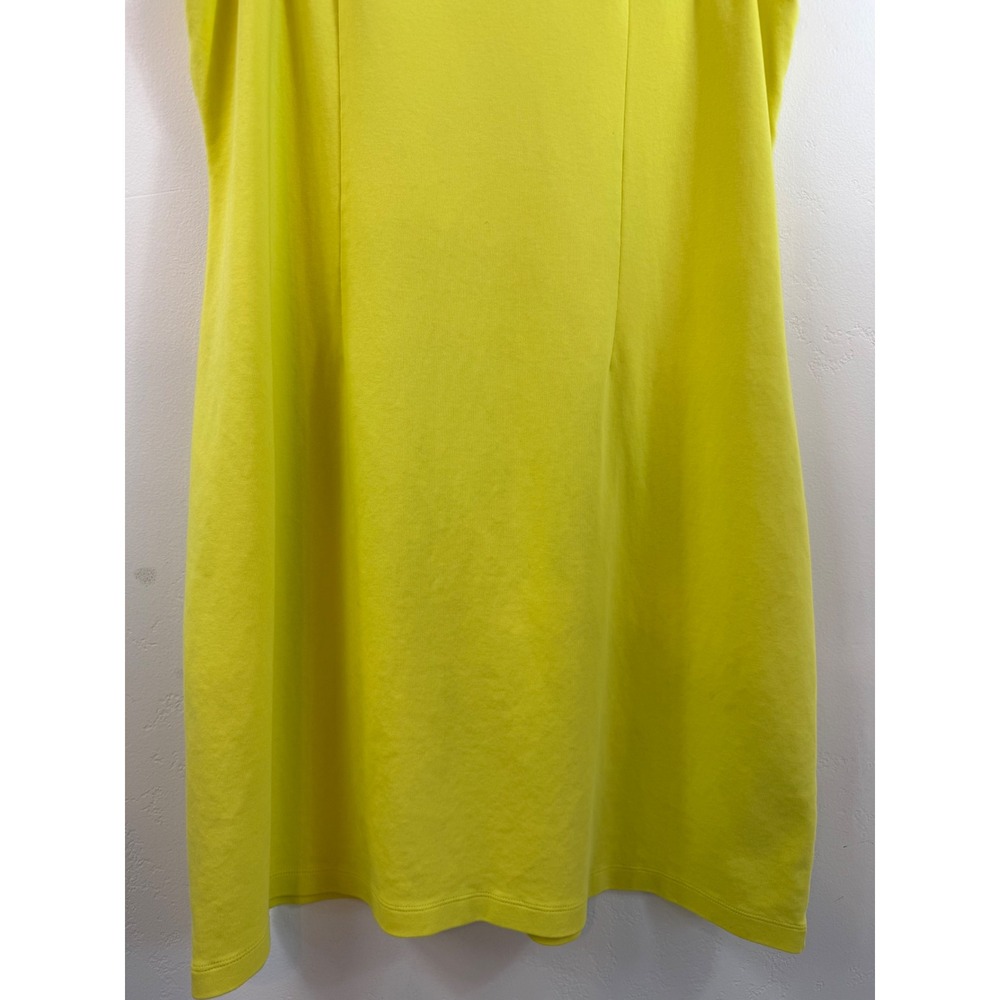 Talbots Eyelet Embroidered Knit Dress Yellow Green Pom Pom Trim Plus Resort 2X - Picture 6 of 11